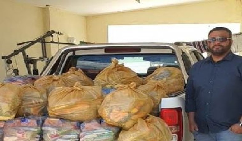 Vereador de Retirolândia abre mão do salário para doar uma tonelada de alimentos