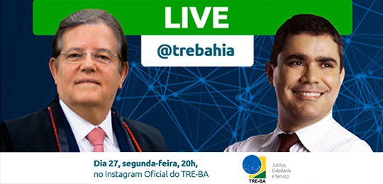 Presidente do TRE-BA fará live para comentar os impactos da Covid-19 no calendário eleitoral