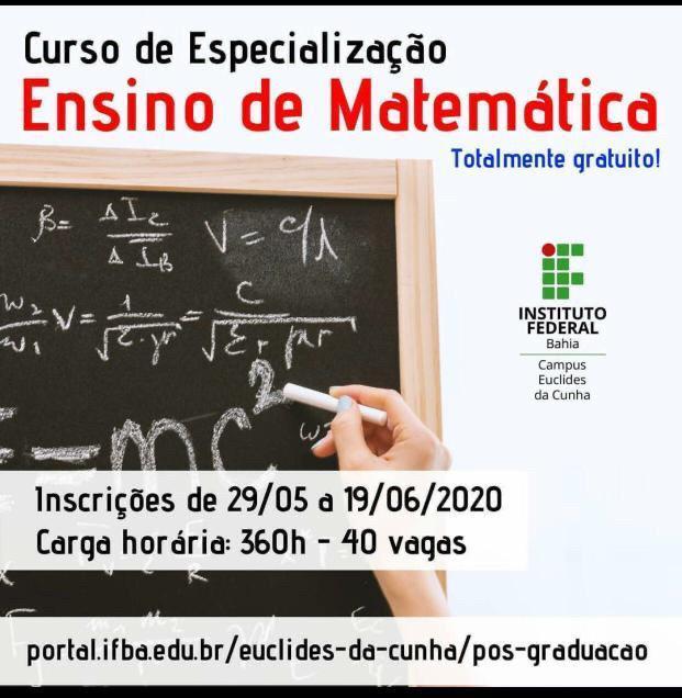 Curso de Especialização em Ensino de Matemática – IFBA