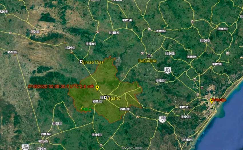Tremor de terra é registrado em Lagarto durante a madrugada