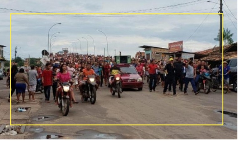 Em pleno ‘lockdown’, manifestantes protestam contra a covid-19 e uso de máscaras no Maranhão