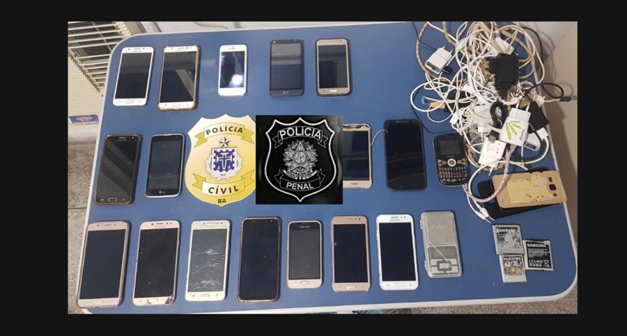 Operação desencadeada pela Polícia Civil e Polícia Penal apreende vários aparelhos celulares no presídio de Paulo Afonso