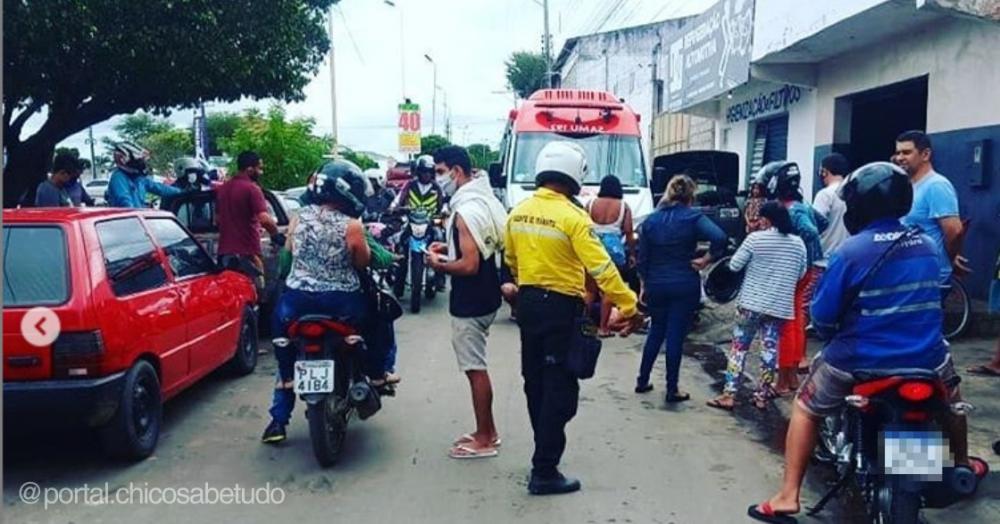Motociclista sem CNH atropela duas crianças no bairro Prainha em Paulo Afonso