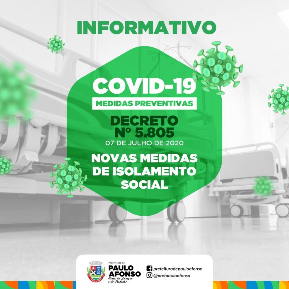 Paulo Afonso: Novo decreto prevê reabertura de academias de ginástica, pilates, cultos religiosos e outras medidas preventivas à covid-19
