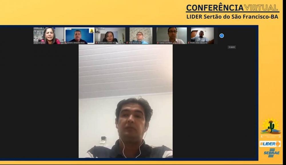 Na manhã desta quarta- feira (22) o prefeito de Canudos, Genario Rabelo de Alcântara Neto, Participou de uma conferência virtual promovida pelo Grupo Líder Sertão do São Francisco Baiano, com apoio do Sebrae, visando discutir o desenvolvimento regional pós pandemia.