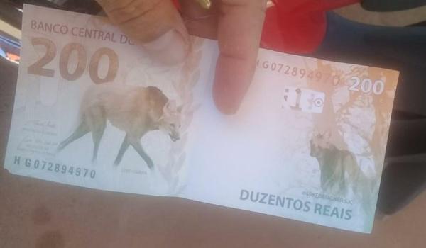 Nota de falsa de R$ 200 já está circulando em Feira de Santana antes mesmo do lançamento