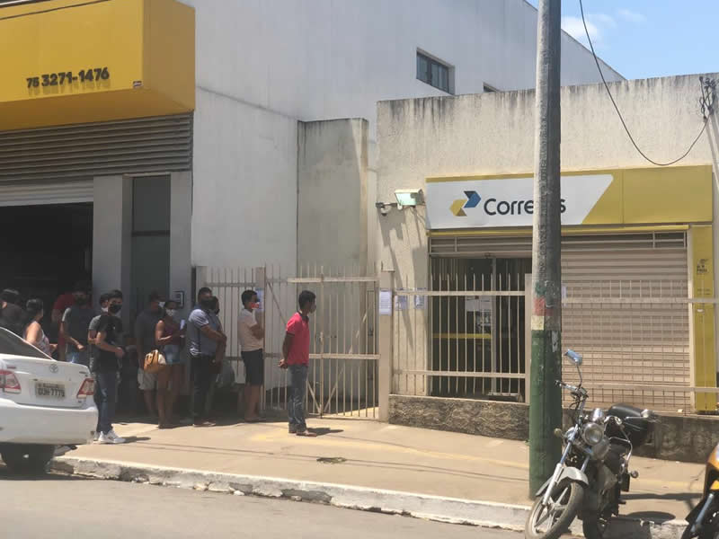 Agência dos Correios de Euclides da Cunha reabriu com longas filas