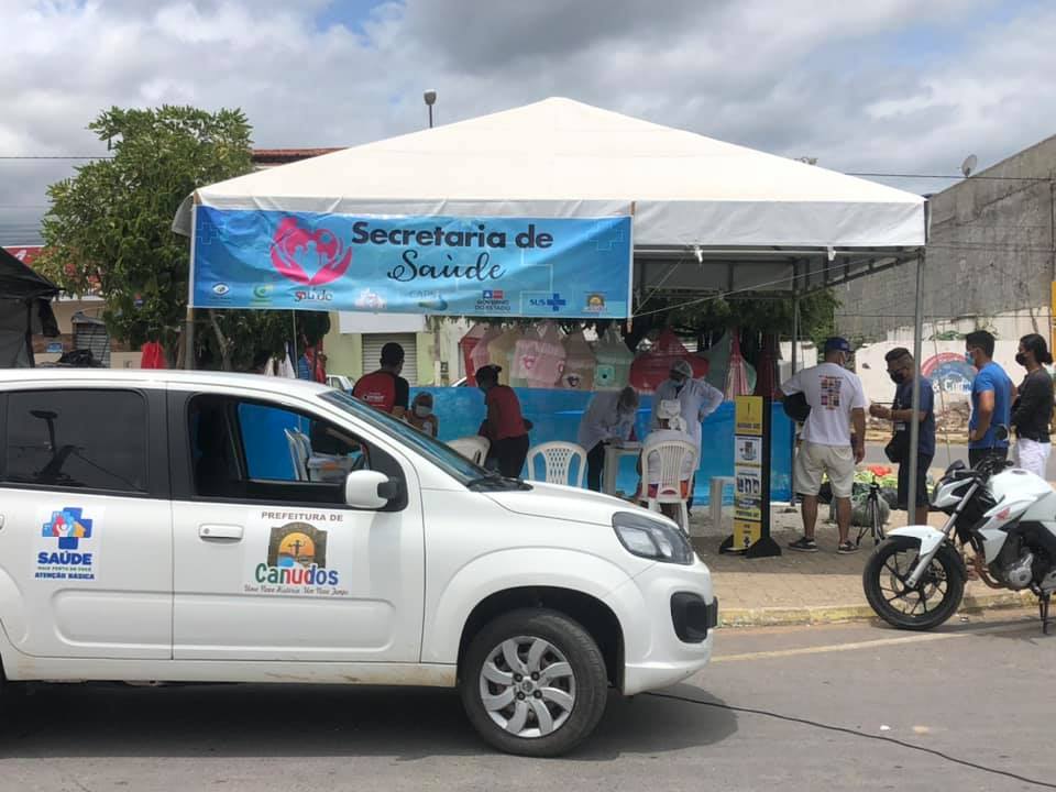 Prefeitura de Canudos realiza testagem em massa para Covid-19