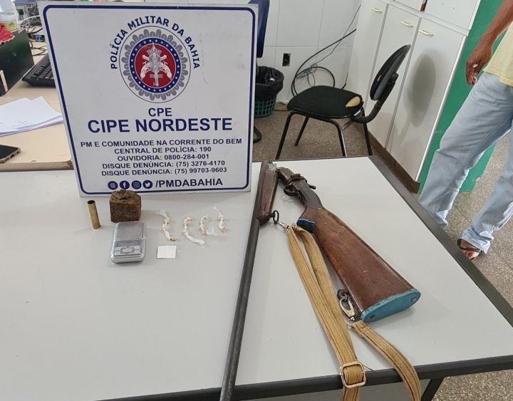 Polícia apreende drogas e arma de fogo em Euclides da Cunha-BA