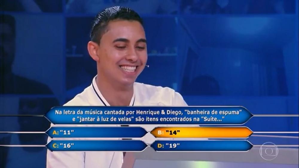 Euclidense ganha prêmio de R$ 100 mil em programa ‘Quem Quer Ser Um Milionário’