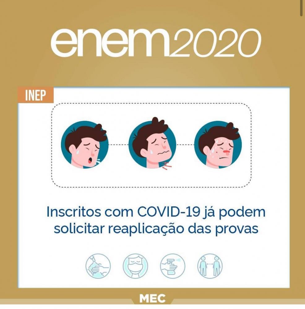 Inscritos no ENEM com COVID-19 podem solicitar reaplicação de prova