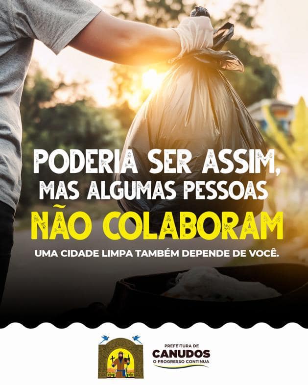 Canudos sofre com a quantidade de resíduos descartados de forma errada