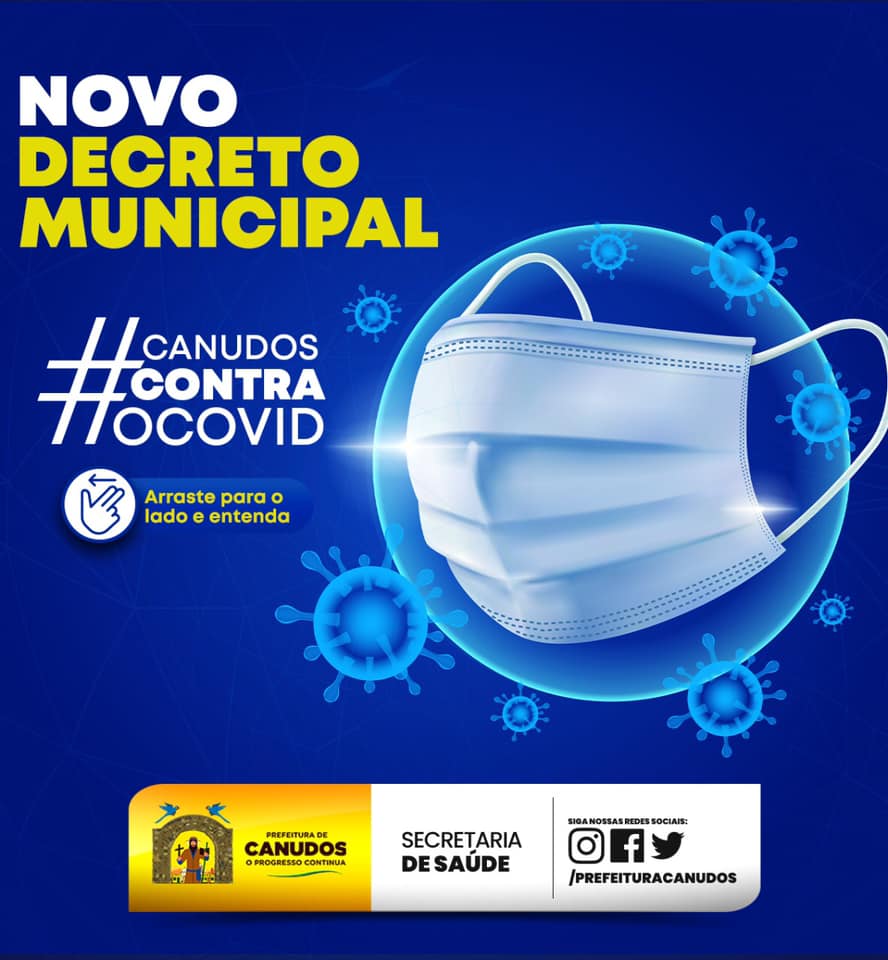 Prefeitura de Canudos coloca em vigor a partir de hoje(05) um novo decreto municipal 