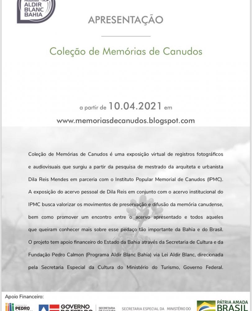 Neste Sábado(10) a exposição Coleção de Memórias de Canudos