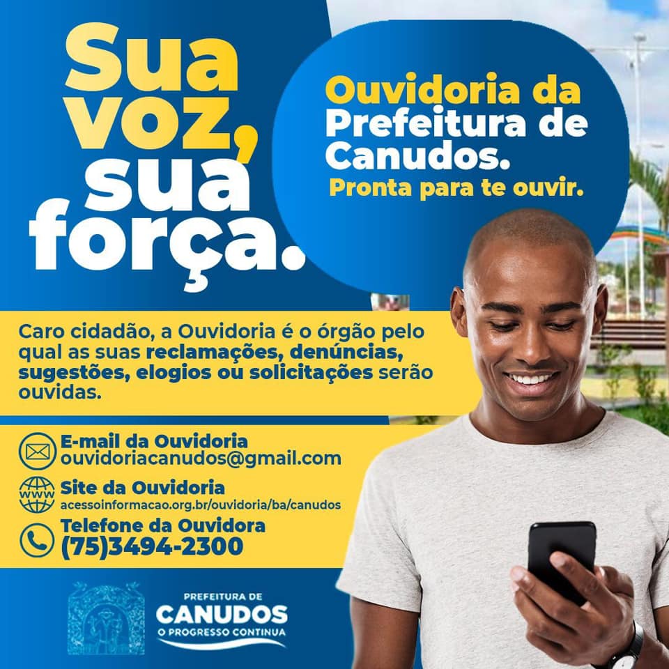 A Prefeitura Municipal de Canudos lança um canal para que tenha um relacionamento direto entre os cidadãos e o governo
