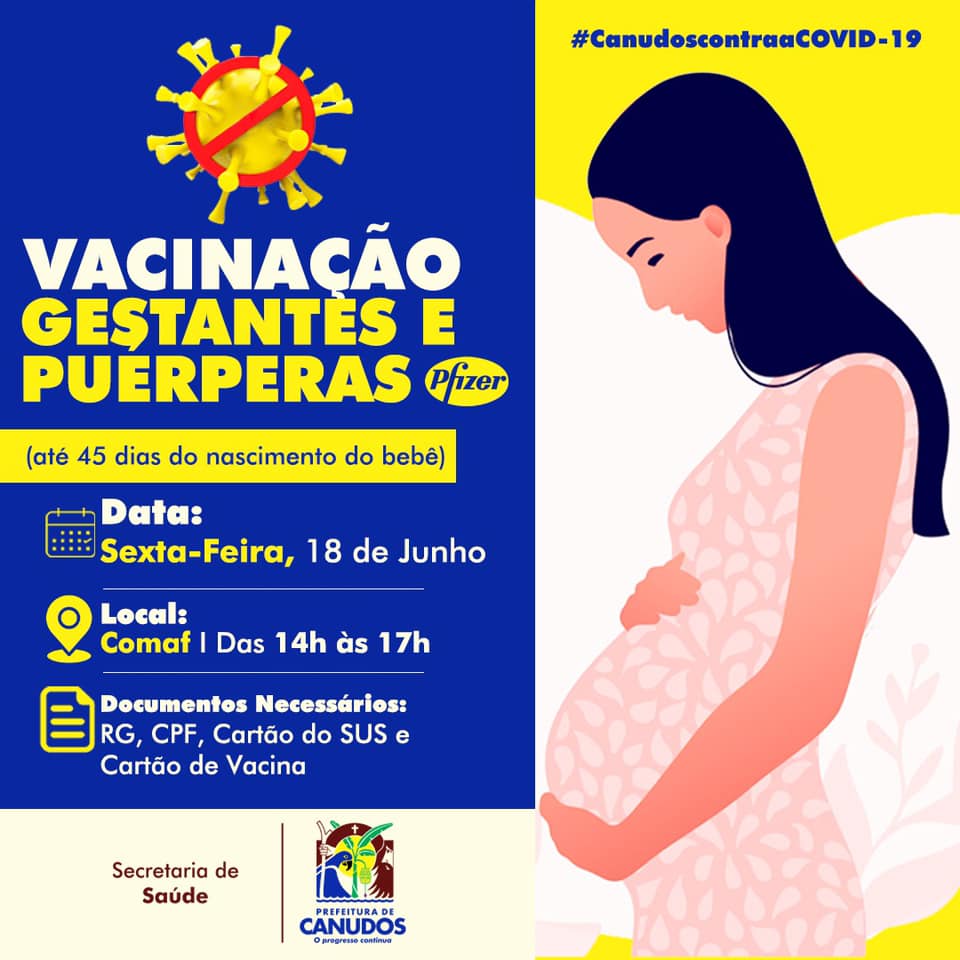 Canudos: Vacinação das gestantes e puérperas 