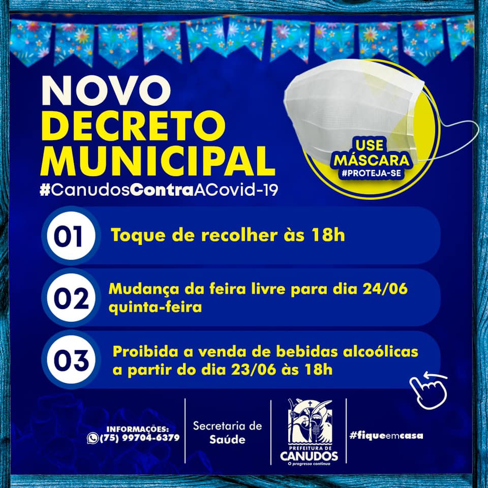 Canudos: Novo decreto municipal