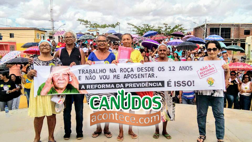 Mobilização contra reforma da previdência acontece na Concha Acústica em Canudos