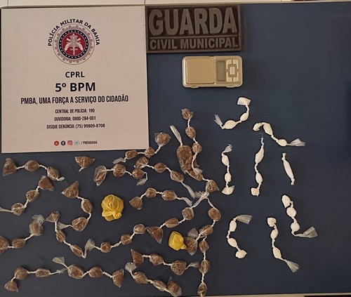 Ação conjunta entre PM e GCM, apreende drogas e motocicletas, durante abordagem em Tucano-BA