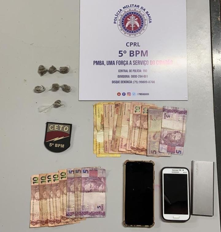 CETO prende 2 indivíduos portando drogas na Central de Abastecimento de Euclides da Cunha