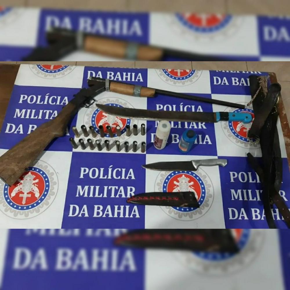 Homem é preso após ameaçar sobrinho em Jeremoabo – BA; armas foram apreendidas