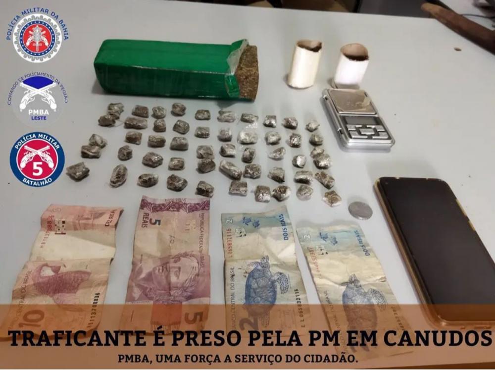 Homem é preso vendendo drogas em Canudos 
