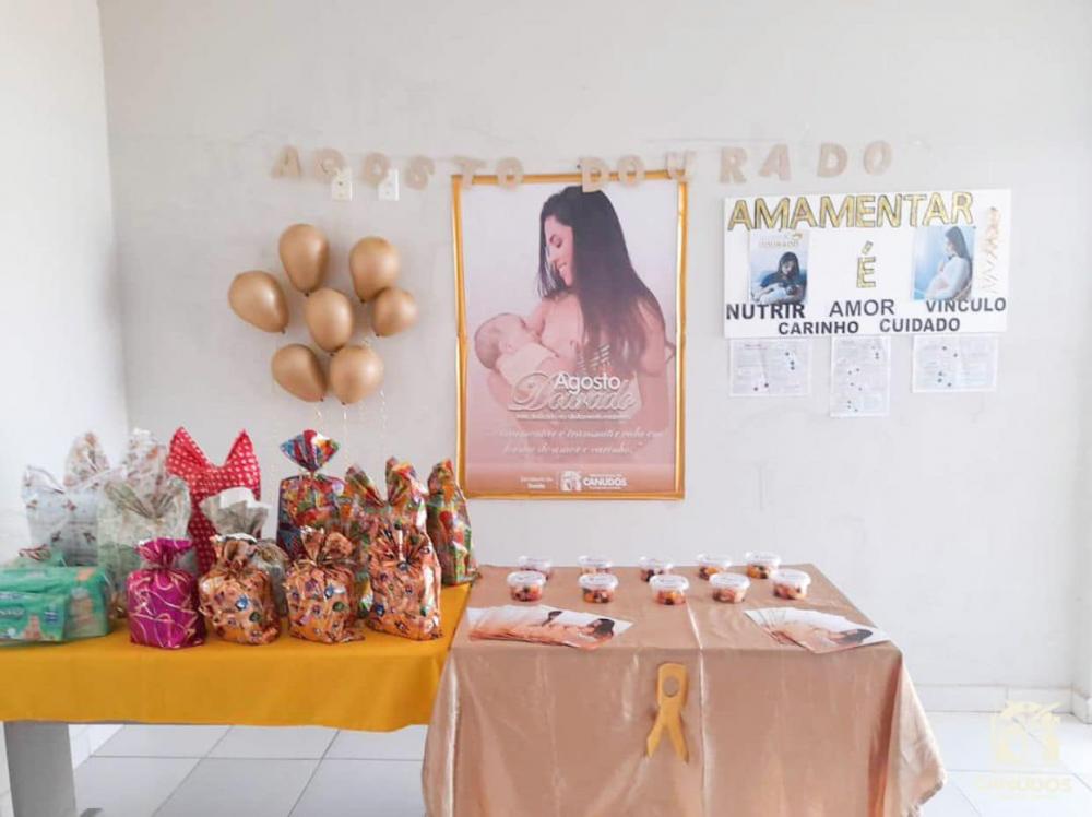 Agosto Dourado: Canudos realiza campanha nas Unidades de Atenção Básica