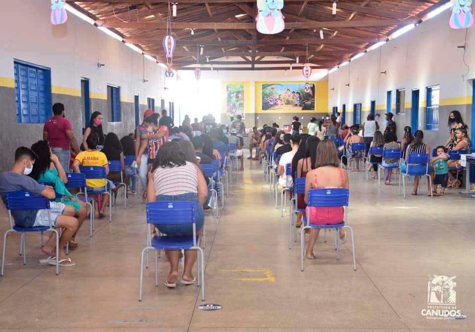 Realizada mais uma etapa de vacinação da junventude contra Covid-19 em Canudos