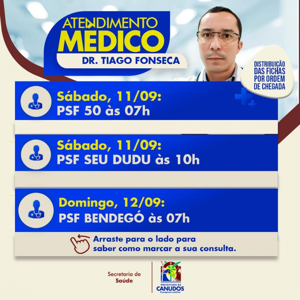 Atendimento com o médico Dr. tiago Fonseca em Canudos