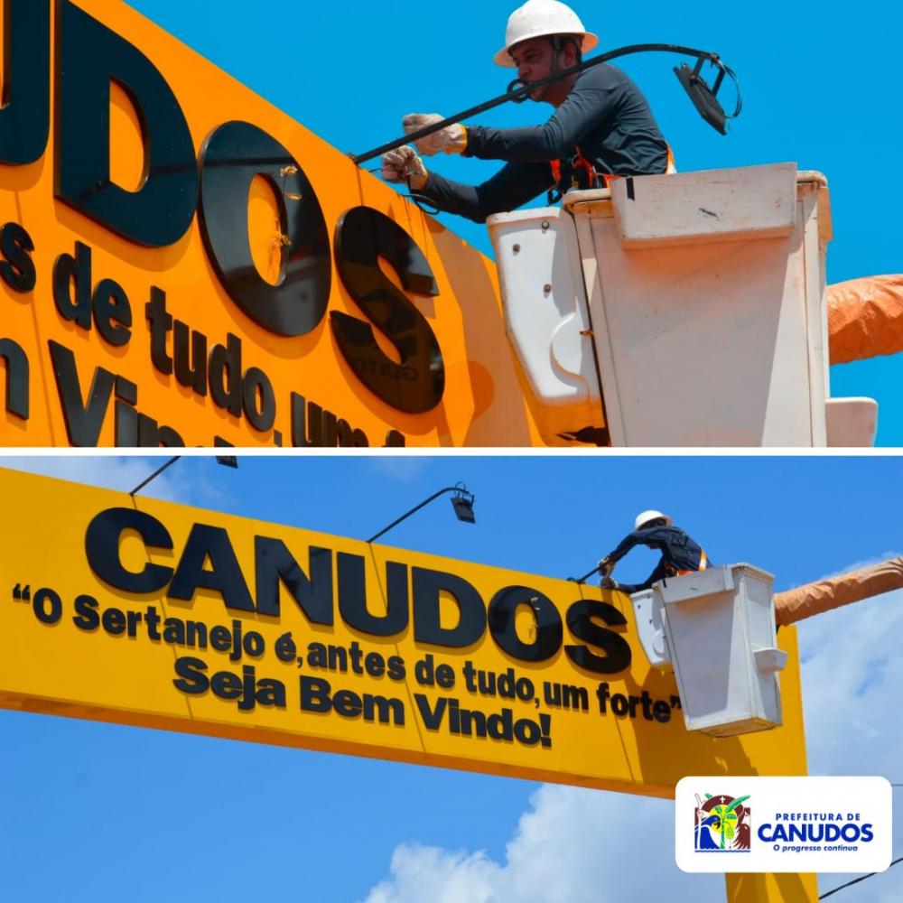A Prefeitura Municipal de Canudos, por meio da Secretaria de Infraestrutura, está realizando a manutenção da iluminação pública da cidade. 