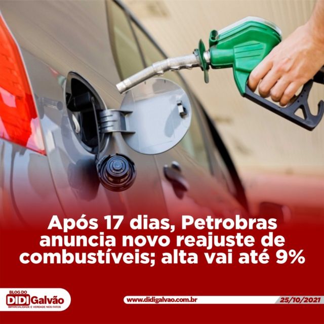 Após 17 dias, Petrobras anuncia novo reajuste de combustíveis; alta vai até 9%