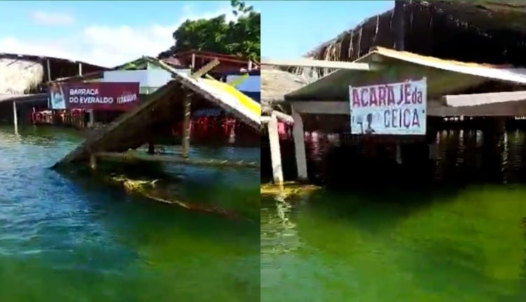 Cheia do Rio São Francisco provoca prejuízos aos barraqueiros da Ilha do Rodeadouro