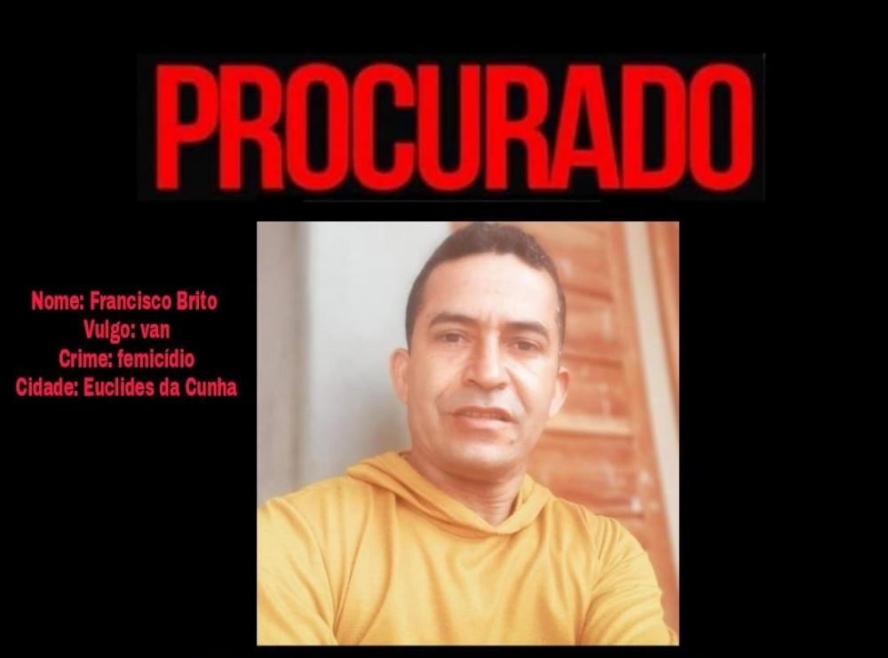 Polícia divulga imagem do autor de feminicídio no bairro Bela Vista, em Euclides da Cunha