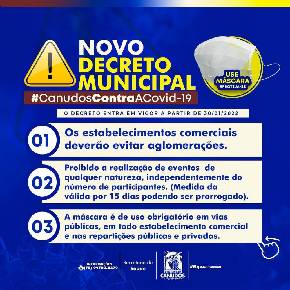 NOVO DECRETO MUNICIPAL DE CANUDOS