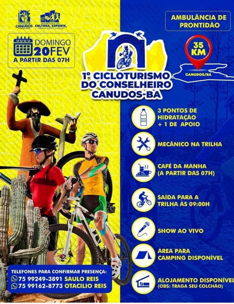 Prefeitura de Canudos realiza passeio ciclístico neste Domingo (20)
