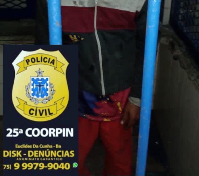 Homem natural de Quijingue é preso em Euclides da Cunha acusado de cometer estupro em São Paulo