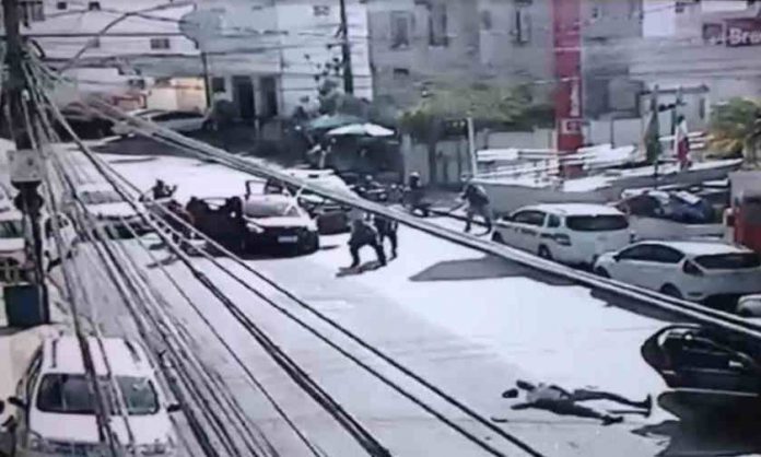 Cena de filme: Veja a ação da polícia que evitou a fuga de bandidos depois de assalto na Bahia