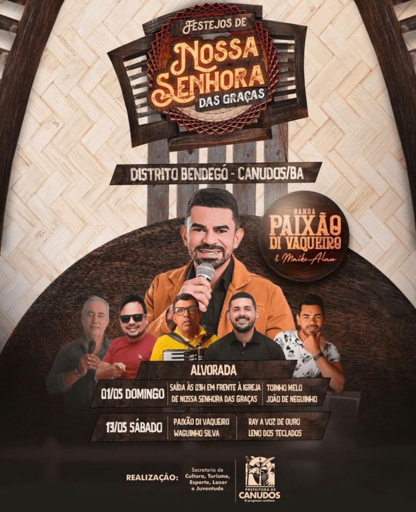 Acompanhar programação dos festejos do Bendegó atualizada