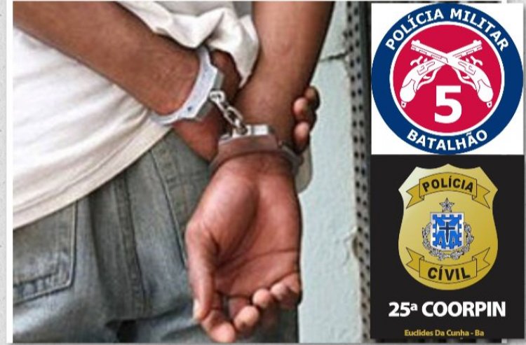 Canudos: Foi preso em Serrinha-Ba, homem que estava foragido, acusado de homicídio em 2020