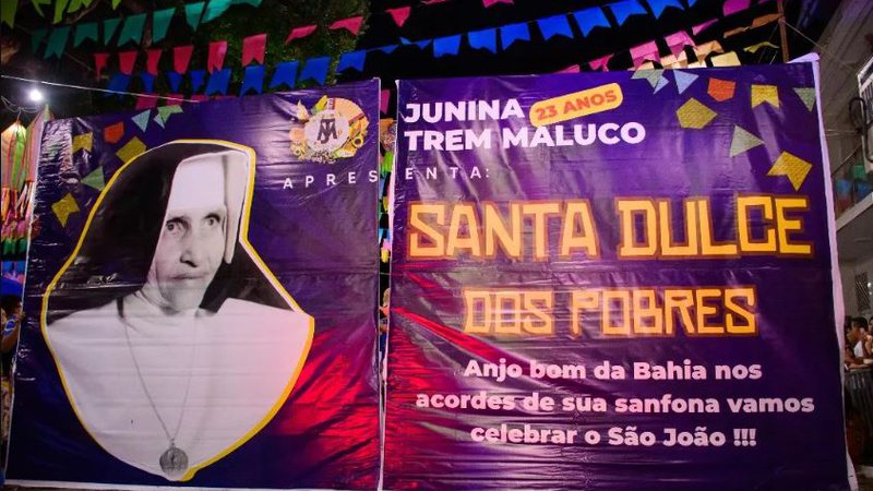 Quadrilha junina que fazia homenagem à Santa Dulce é interrompida por secretária: 