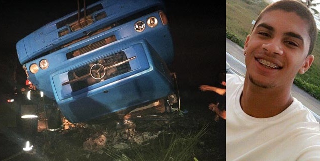 Jovem de 17 anos ganha caminhão do pai e morre na primeira viagem, no interior da Bahia