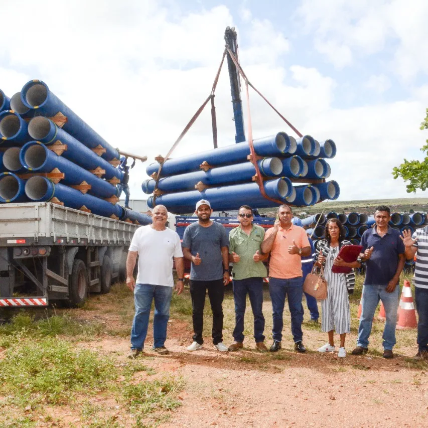 Obra da Adutora que levará água de qualidade para as torneiras das famílias do Distrito Bendegó