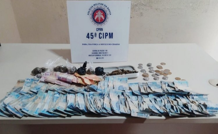 Polícia Militar prende homem em flagrante por Tráfico de Drogas nas Casas Populares na cidade de Uauá 