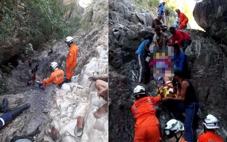 Pedra se desprende, mata mulher e deixa outra ferida na Malhada Grande, em Paulo Afonso-BA