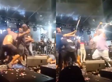 VÍDEO: Membros da banda Psirico e Samba Trator saem na mão em festa de Salvador