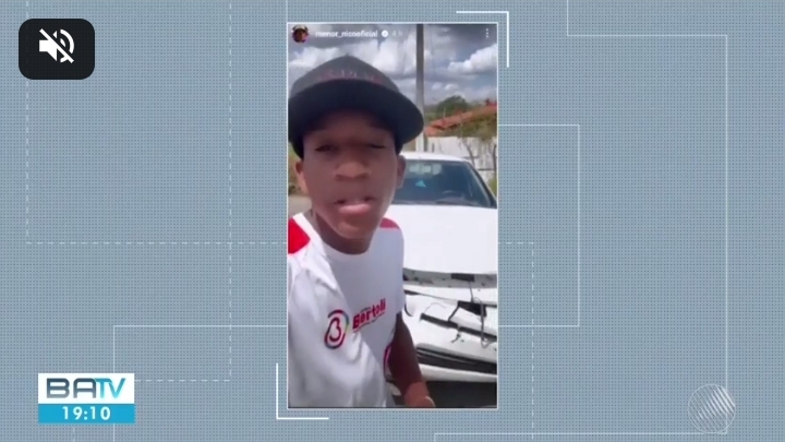 Carro com Menor Nico é atingido por carreta em rodovia na Bahia e influenciador sai ileso: 'livramento de Deus'