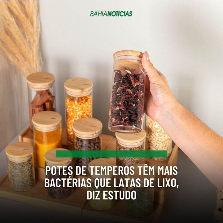 POTES DE TEMPEROS TÊM MAIS BACTERIAS QUE LATAS DE LIXO, DIZ ESTUDO