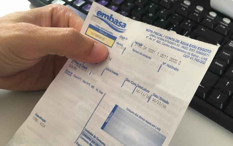 Conta de água terá reajuste de 11,73%; percentual é inferior ao pedido pela Embasa 