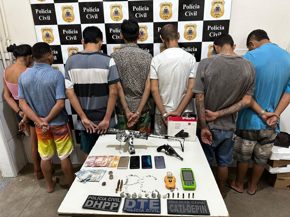 Juazeiro: sete pessoas foram conduzidas a delegacia durante operação da Polícia Civil, acusadas de tráfico de drogas e homicídios 