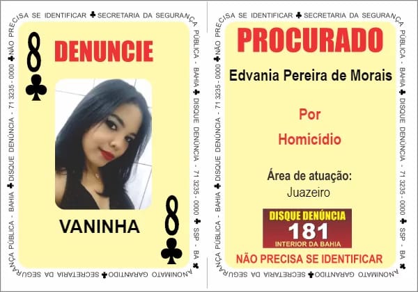 Mulher alvo de busca por homicídio é considerada a criminosa mais procurada do estado